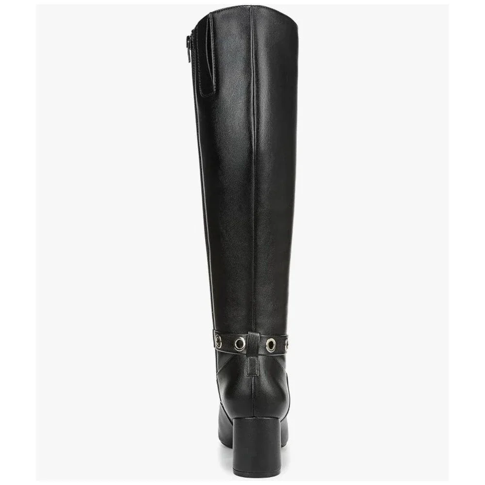 LifeStride Tansy Women's Knee-High Fashion Boot Black Size 8W - Block Heel